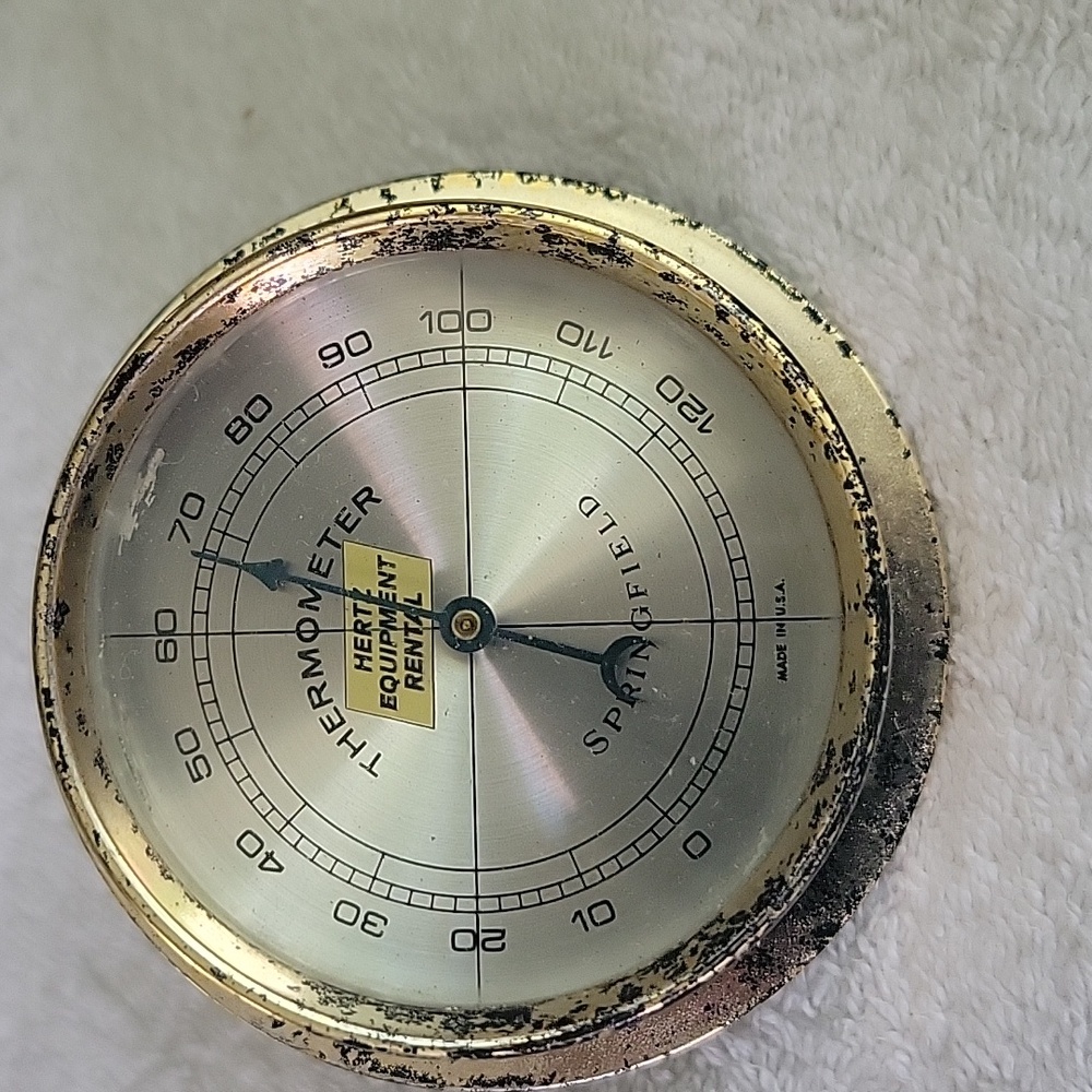 Vintage Springfield Hertz Equipment Rental Thermometer